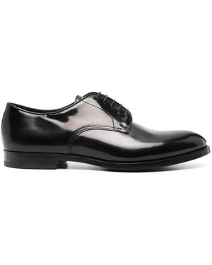 Doucal's Leather Derby Shoes - Black