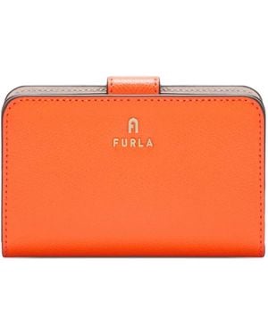 Furla Medium Camelia Compact Wallet - Orange