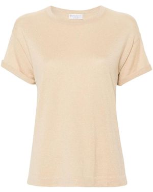 Brunello Cucinelli T-Shirt Con Effetto Metallizzato - Neutro