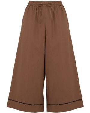Yves Salomon Cropped Pants - Brown