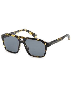 Philipp Plein Tortoiseshell-Effect Pilot-Frame Sunglasses - Brown