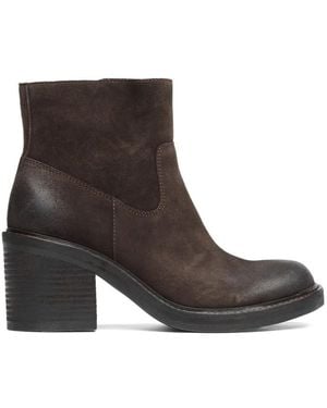 Ash Impatiens Distressed-Effect Ankle Boots - Brown