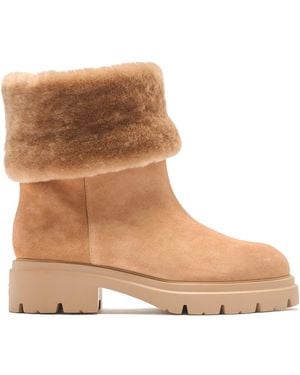 Stuart Weitzman Hudson Shearling Booties - Brown