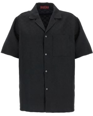 Gucci Jacquard Bowling Shirt - Black