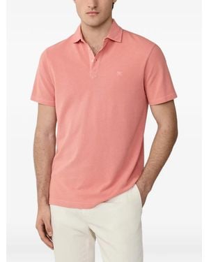 Hackett Garment-Dyed Pique-Knit Polo Shirt - Pink