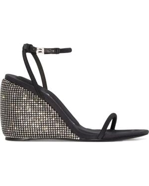Alexander Wang Dahlia Crystal Wedge Heels - Black