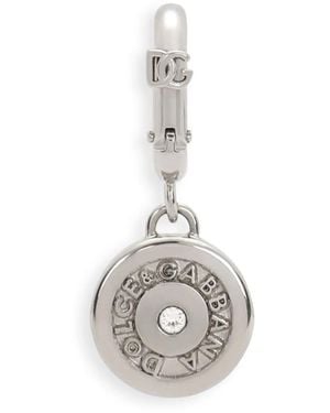 Dolce & Gabbana Logo-Plaque Keyring - White