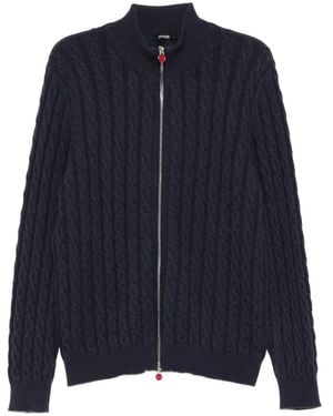 Kiton ケーブルニット カーディガン - ブルー