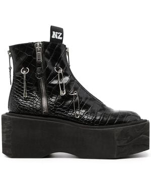 Natasha Zinko Bottes À Plateforme - Noir