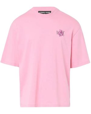 Iceberg T-Shirt Imprimé À Logo Brodé - Pink