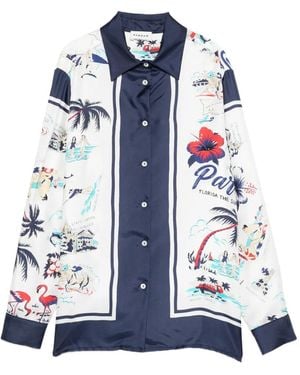 P.A.R.O.S.H. Scard Printed Shirt - Blue