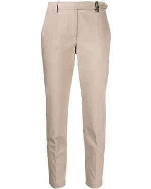 Brunello Cucinelli Cropped Slim-Leg Trousers - Natural
