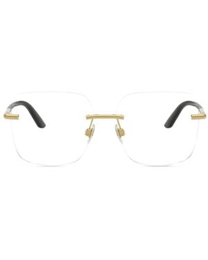 Dolce & Gabbana Geometric-Frame Glasses - Metallic