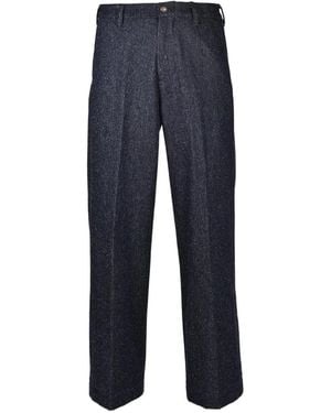 MASU Nep-Bouclé Trousers - Blue