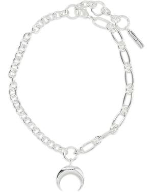 Marine Serre Regenerated Moon Necklace - White