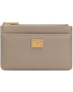 Dolce & Gabbana Leather Cardholder - Grey