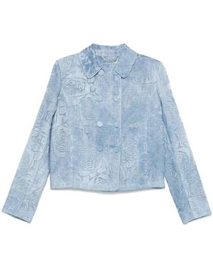 Ermanno Scervino Giacca Doppiopetto Effetto Devoré - Blu