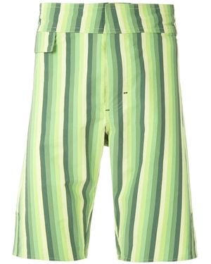 Amir Slama Striped Swimming Shorts - Green