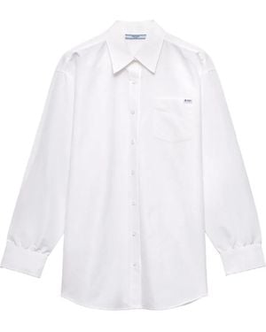 Prada Camisa De Lino - Blanco