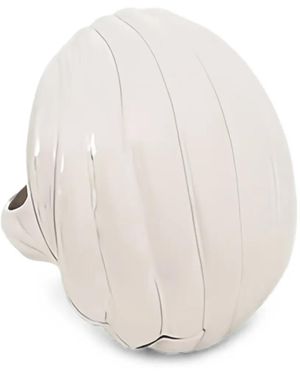 Chloé Shell-Pendant Locket Ring - White