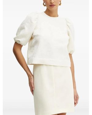 IVY & OAK Elisabeth Puff-Sleeve Top - White