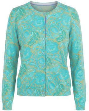 In bed with You Cardigan En Maille Imprimée - Blue