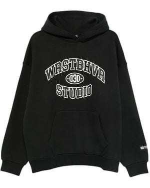 WRSTBHVR Logo-Print Hoodie - Black