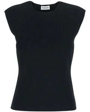 P.A.R.O.S.H. Shoulder-Pads T-Shirt - Black