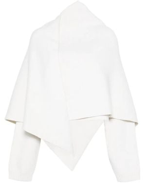 Alberta Ferretti Giacca Asimmetrica Drappeggiata - Bianco