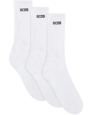 Gcds Logo-Detail Socks (Set Of Three) - White