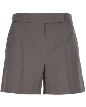 Max Mara Button Wool Shorts - Gray