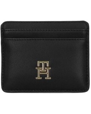 Tommy Hilfiger Logo-Plaque Cardholder - Black