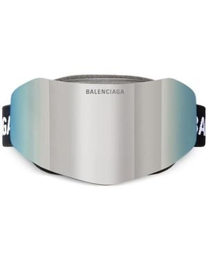 Balenciaga Masque De Ski À Verre Miroir - Gris