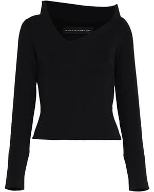 Gloria Coelho Haut Crop Ample - Noir
