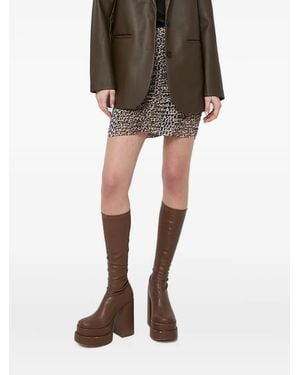 Notes Du Nord Minigonna Leopardata - Marrone