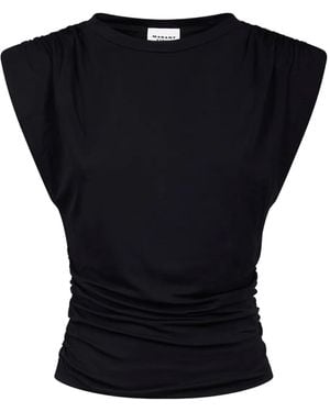 Isabel Marant Tanktop mit gerafften Schultern - Schwarz