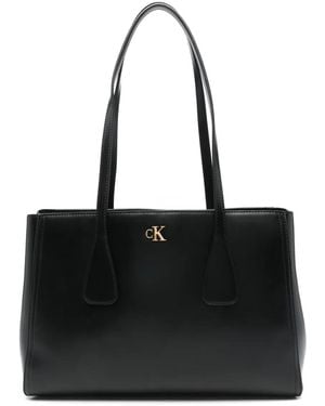 Calvin Klein Logo-Detail Tote Bag - Black