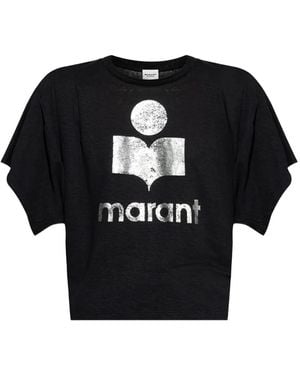 Isabel Marant Logo-Print T-Shirt - Black
