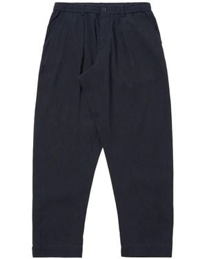 Universal Works Pleated Ospina Trousers - Blue