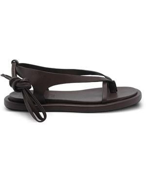 Poeve Flavia Lace-Up Sandals - Black