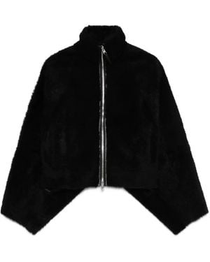 UTZON Jackson Zip-front Shearling Jacket - Black