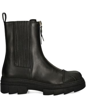 Furla Zip Detail Boots - Black