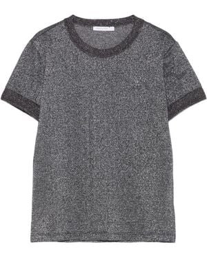 Patrizia Pepe Logo-Detail Short-Sleeve T-Shirt - Grey