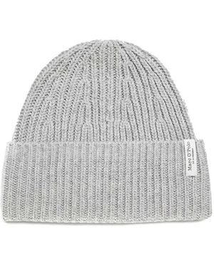 Marc O' Polo Ribbed-Knit Beanie - Grey
