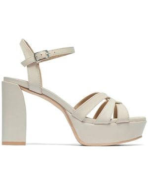 Bernardo Vittoria Woven Platform Sandals - Metallic