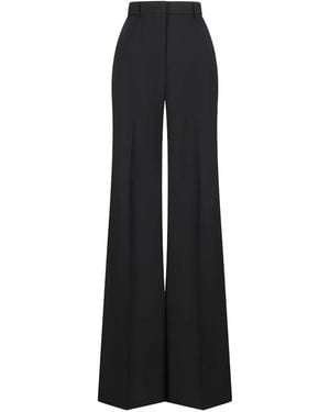 Sportmax Pantalones anchos de talle alto - Negro