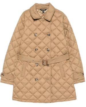 Ralph Lauren Gewatteerde Jas Met Ceintuur - Naturel
