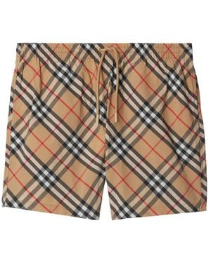 Burberry Costume Da Bagno Check Con Coulisse - Multicolore