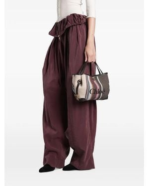 Chloé Paperbag-Waist Palazzo Trousers - Purple