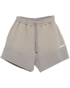 Bonsai Logo-Print Shorts - Grey